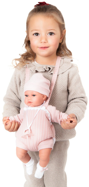 Lalka bobas Antonio Juan Baby Toneta Hiszpanka w kangurce 33 cm (8435083670574) - obraz 4
