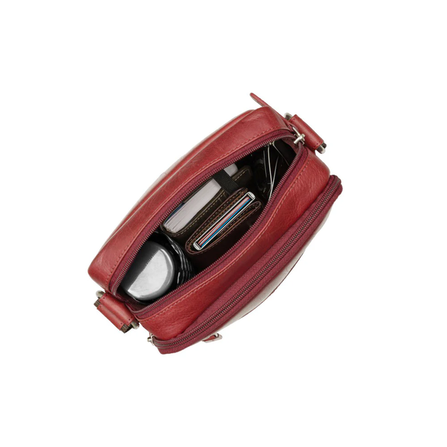 Чоловіча шкіряна сумка через плече Visconti S8 (Red) - зображення 7