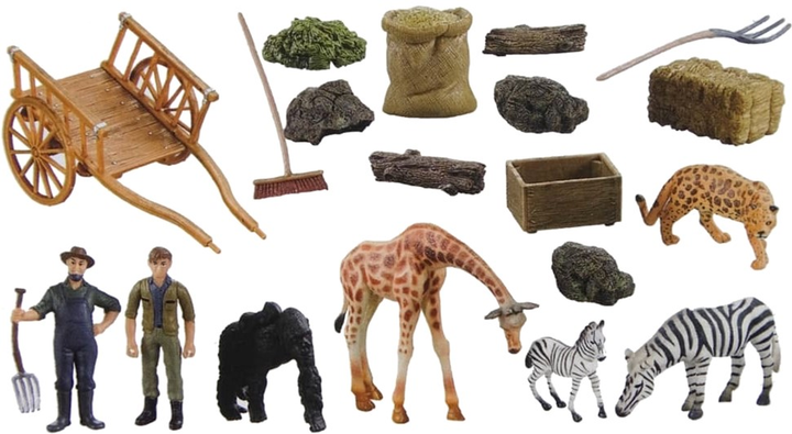 Ігровий набір LEAN Toys Wild Animals Навіс із тваринами з аксесуарами (5905214971991) - зображення 3