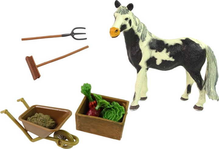Ігровий набір LEAN Toys Farm Animals Дерев'яна ферма коней з аксесуарами (5905214971977) - зображення 4