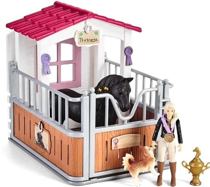 Zestaw do zabawy Schleich Horse Club Tori & Princess Zagroda dla koni (4055744023088) - obraz 1