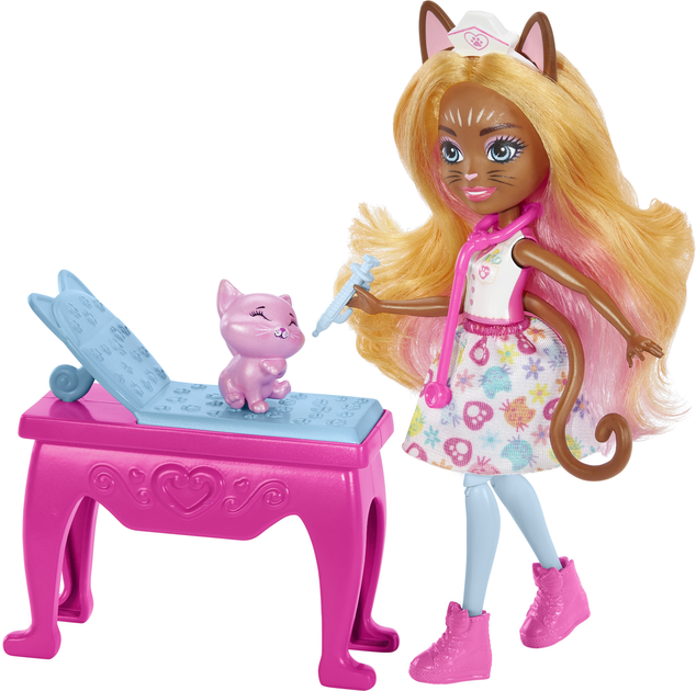 Zestaw lalek Enchantimals Klinika zdrowia Dr Carlin Cat Wizyta u lekarza (0194735112760) - obraz 4