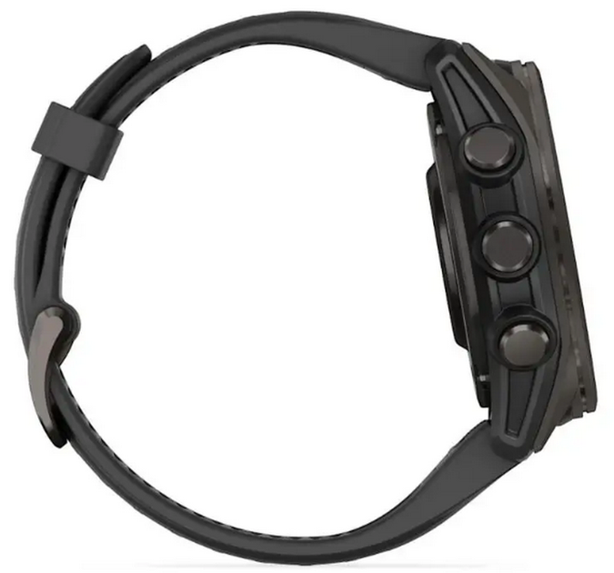 Смарт-часы Garmin Fenix 8 43 mm AMOLED Sapphire, Carbon grey DLC titanium with Black/pebble grey silicone band (010-02903-21) - изображение 5