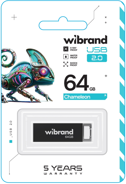 USB Flash Wibrand USB 2.0 Chameleon 64Gb Black - изображение 2