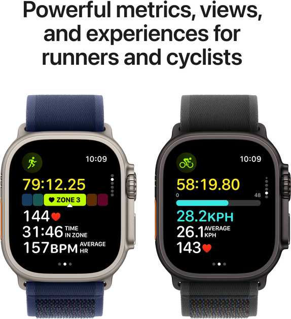 Smartwatch Apple Watch Ultra 2 (2024) GPS + Cellular 49mm Natural Titanium Case with Navy Ocean Band (MX4D3) - obraz 4