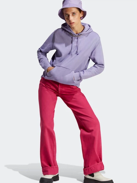 Bluza damska z kapturem Adidas Adicolor Essentials Hoodie IA6431 S Fioletowa (4066752072975) - obraz 3