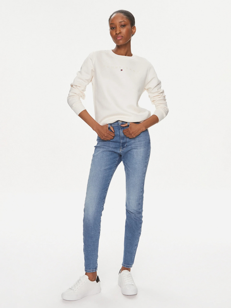 Bluza damska bez kaptura Tommy Jeans DW0DW17793-YBH S Biały (8720646649518) - obraz 3
