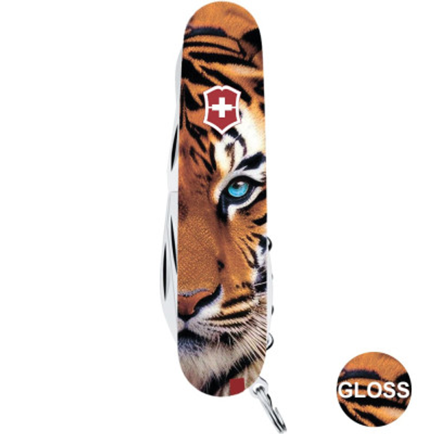 Складаний ніж Victorinox CLIMBER ANIMAL Тигр 1.3703.F1030pw - зображення 1