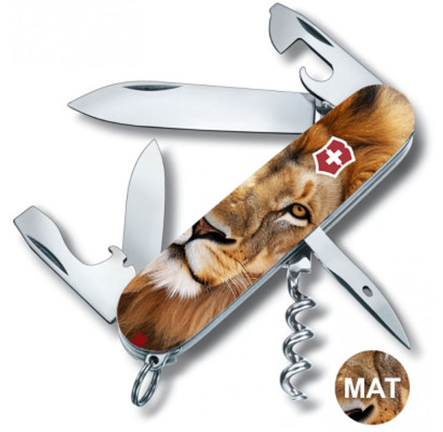 Складаний ніж Victorinox SPARTAN ANIMAL Лев 1.3603.7.F1010pw - зображення 1