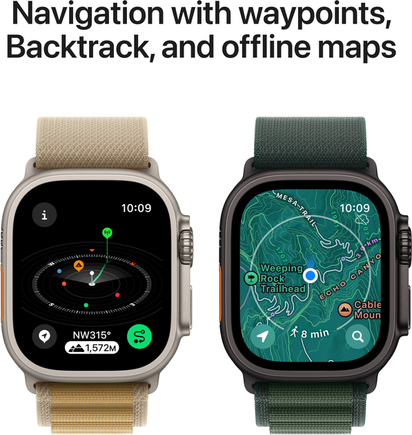 Smartwatch Apple Watch Ultra 2 (2024) GPS + Cellular 49mm Natural Titanium Case with Natural Titanium Milanese Loop - M (MX5R3) - obraz 6