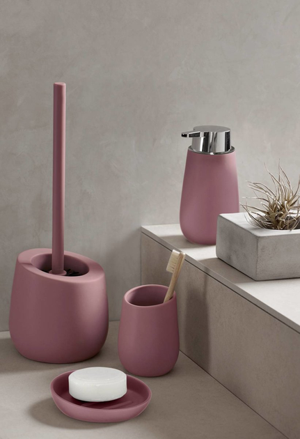 Kubek ceramiczny na szczoteczki Wenko Badi Różowy (4008838348901) - obraz 3