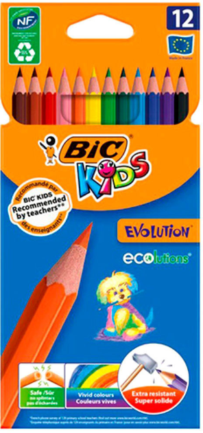 Олівці кольорові BIC Evolution 12 кольорів (3270220060963) - зображення 1