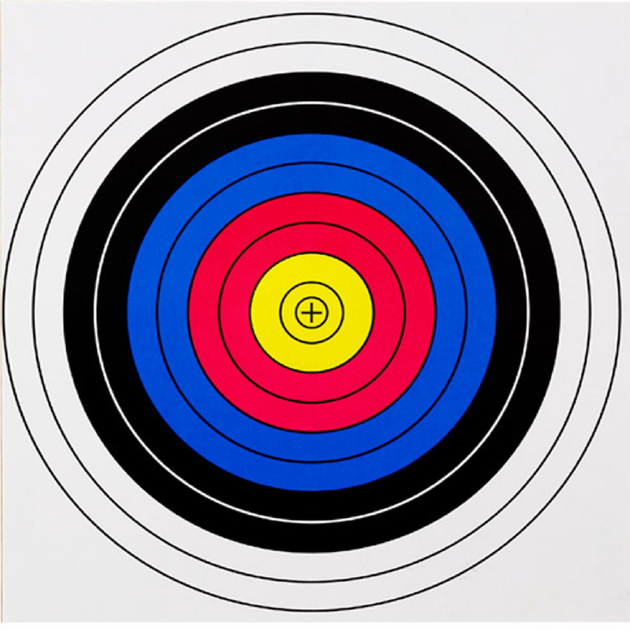 Мішень для стрільби Target 60. Розмір 60х60 см. 10 шт - зображення 1