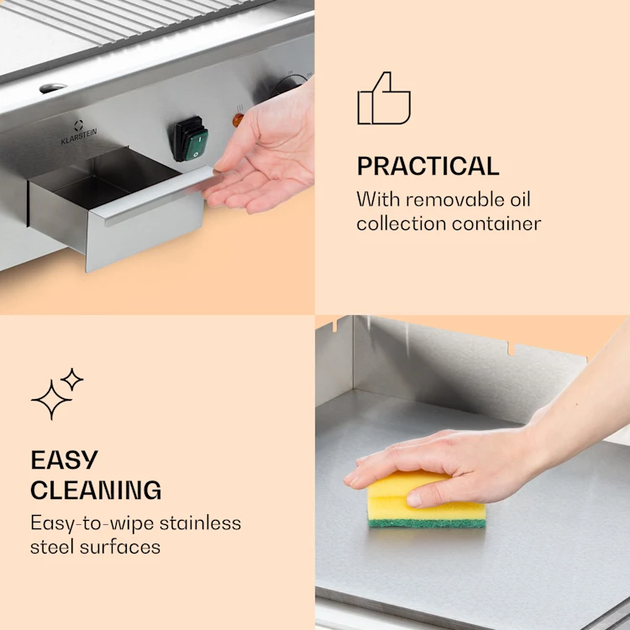 Профессиональный гриль Klarstein Grillmeile 4400 Белый Б/У - изображение 6