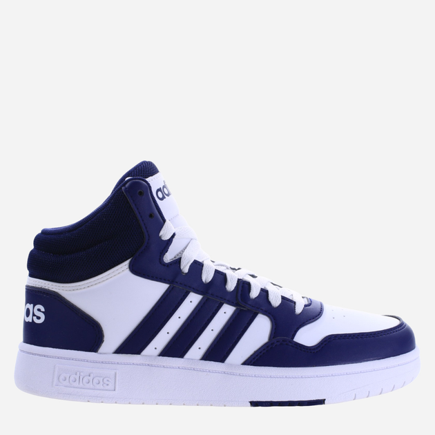 Tenisówki młodzieżowe dla dziewczynki adidas Hoops 3.0 Mid K IG3717 38.5 Biały/Granatowy (4066759020733) - obraz 1