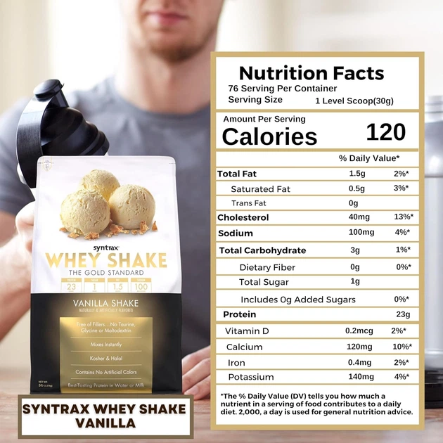 Протеин Syntrax Whey Shake 2.2 kg (Vanila Shake) - изображение 2