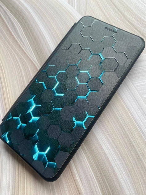 Чохол-книжка з малюнком для Samsung Galaxy A35 (A356) Чорний :: Соти 3D (принт 357) - зображення 4