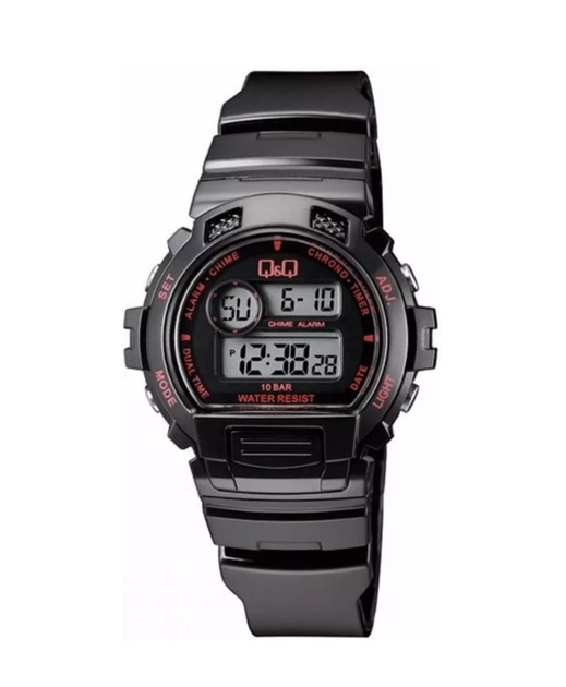 Наручные часы Q&Q M153J001 Черный с красным/Экран Черный - изображение 3