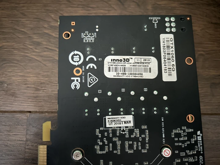 Видеокарта Inno3D GeForce GTX 1060 6GB GDDR5 Б/У – фото, отзывы