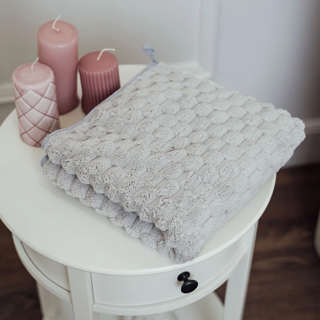 Полотенца лицевые Объемные квадратики 100*50 см Серый 86469 - Фото 1 Полотенца лицевые Объемные квадратики 100*50 см Серый 86469 - изображение 1