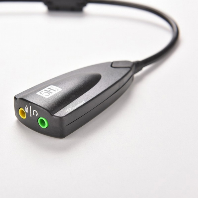 Внешняя звуковая карта 5HV2 (USB sound card) с разъёмами 3,5мм - изображение 2