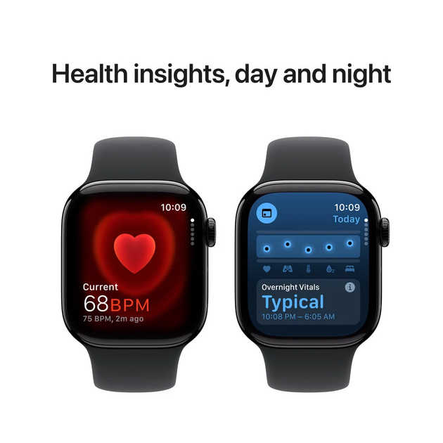 Smartwatch Apple Watch Series 10 GPS + Cellular 46mm Jet Black Aluminium Case with Black Sport Band - S/M (MWY33) - obraz 6
