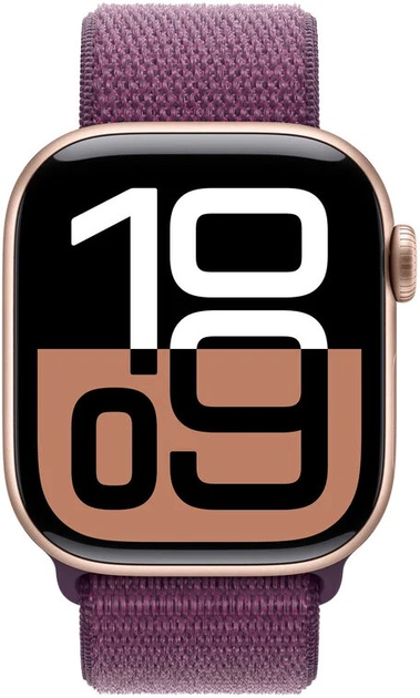 Смарт-годинник Apple Watch Series 10 GPS + Cellular 46mm Rose Gold Aluminium Case with Plum Sport Loop (MWY83) - зображення 2