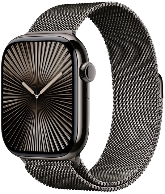 Smartwatch Apple Watch Series 10 GPS + Cellular 42mm Slate Titanium Case with Slate Milanese Loop (MX053) - obraz 1