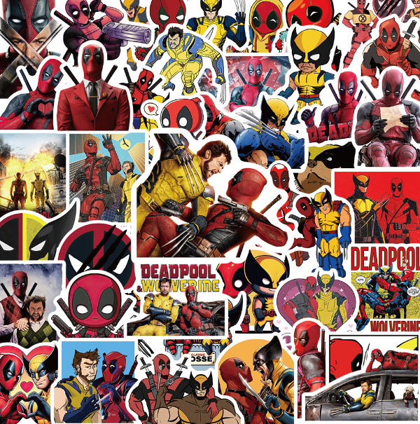 Набір вінілових наклейок Дедпул Розсомаха Marvel - 50 шт | стікери для обклеювання стікербомбінг (AN)32971 - зображення 2