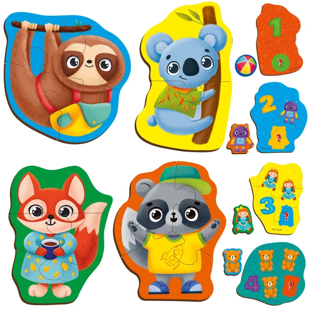 Гра розвиваюча з пазлами "Тварини. Іграшки" Vladi Toys VT1722-27 - зображення 2