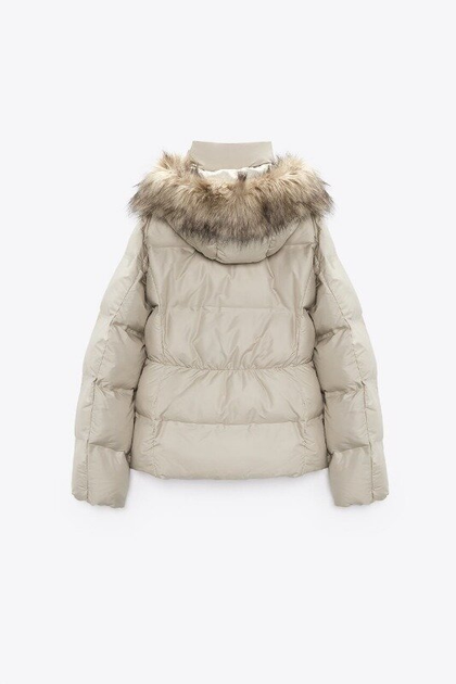 【新品／タグ付き】ZARA WATER AND WIND PROTECTION ZARA】WATER AND WIND PROTECTION フードパフジャケット (ZARA