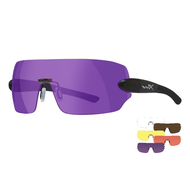 Окуляри балістичні Wiley X WX Detection (Clear/Yellow/Orange/Purple/Copper) matt black - зображення 1