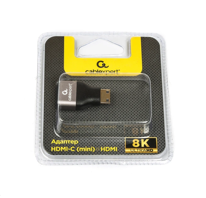 Адаптер Cablexpert HDMI M/F mini-C V2.1 (AP-HDMI8K-FC) - Фото 6 Адаптер Cablexpert HDMI M/F mini-C V2.1 (AP-HDMI8K-FC) - изображение 6