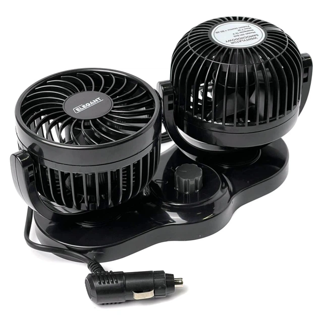 Автомобільний вентилятор Elegant 12V на підставці два режими 12.7 см (EL101 548) - изображение 2