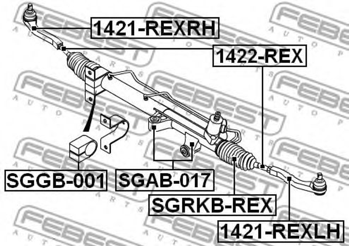 Рульовий наконечник Febest (1421REXRH) - зображення 2