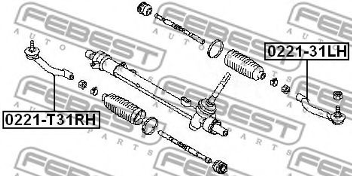 Рулевой наконечник Febest (0221T31RH) - изображение 2