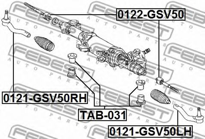 Рулевой наконечник Febest (0121GSV50LH) - изображение 2