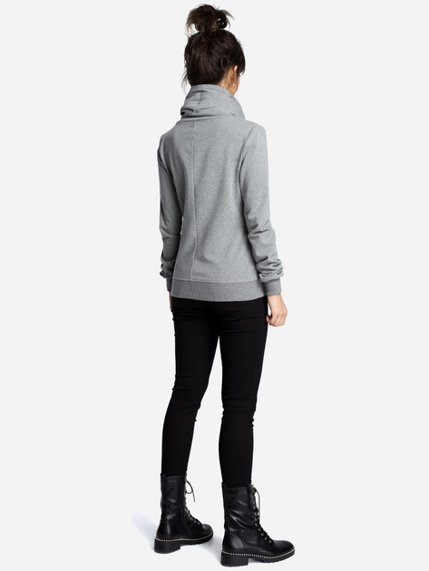 Bluza damska rozpinana streetwear z kołnierzykiem BeWear B071 87023 L Szara (5903068409318) - obraz 4