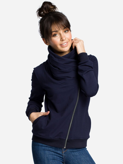Толстовка на молнии без капюшона женская BeWear B071 87022 2XL Темно ...