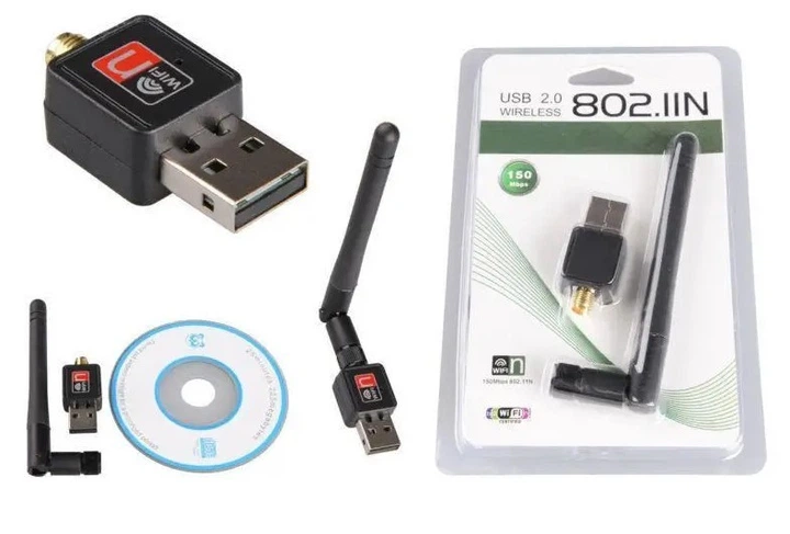 WI-FI Адаптер от USB, Wireless 802.11n. для ПК, ноутбуков, приставок, ТВ, Сетевой адаптер с направленной антенной, беспроводной (2367) - изображение 6