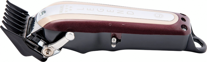 Машинка для стрижки WAHL Legend Cordless, акум., роторний мотор, насадок-8, гребінець, мастило в компл, сталь, бордовий - зображення 4