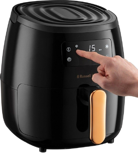 Мультипіч Russell Hobbs SatisFry Air Large, 1650Вт, чаша-5л, сенсорне управління, алюміній/пластик, чорно-мідний - зображення 6