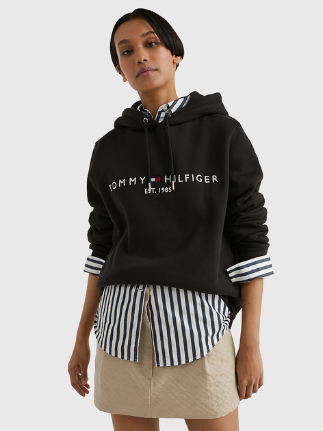 Худі жіноче Tommy Hilfiger WW0WW31998-BDS L Чорне (8720114744646) - зображення 1