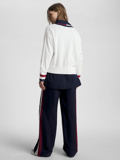 Пуловер жіночий Tommy Hilfiger WW0WW39006-YBL L Білий (8720644313978) - зображення 4