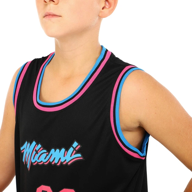Форма баскетбольная детская NBA клуб Miami 22 NB-Sport размер XL/28 134-150 см цвет черный-фуксия BA-3769 - изображение 6
