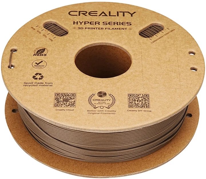 Hyper PLA-CF-пластик Creality Filament для 3D принтера 1.75 мм 1 кг Сіро-жовтий (3301060017) - зображення 3