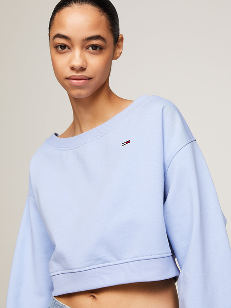 Bluza damska bez kaptura oversize Tommy Jeans DW0DW17956-C3S S Niebieski (8720646723355) - obraz 5