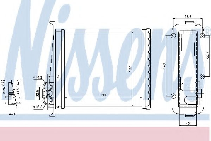 пічка VOLVO 850(91-)2.0 i 10V(+)[OE 3545537] Nissens (73640) - зображення 1