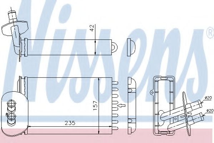 печь VW TRANSPORTER T4(90-)1.8 i(+)[OE 701.820.031] Nissens (73977) - изображение 1