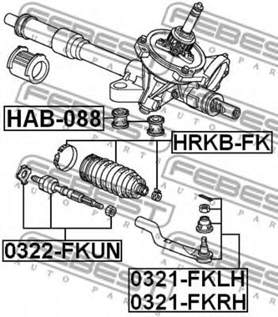 Пильовик рульової рейки Febest (HRKBFK) - зображення 2